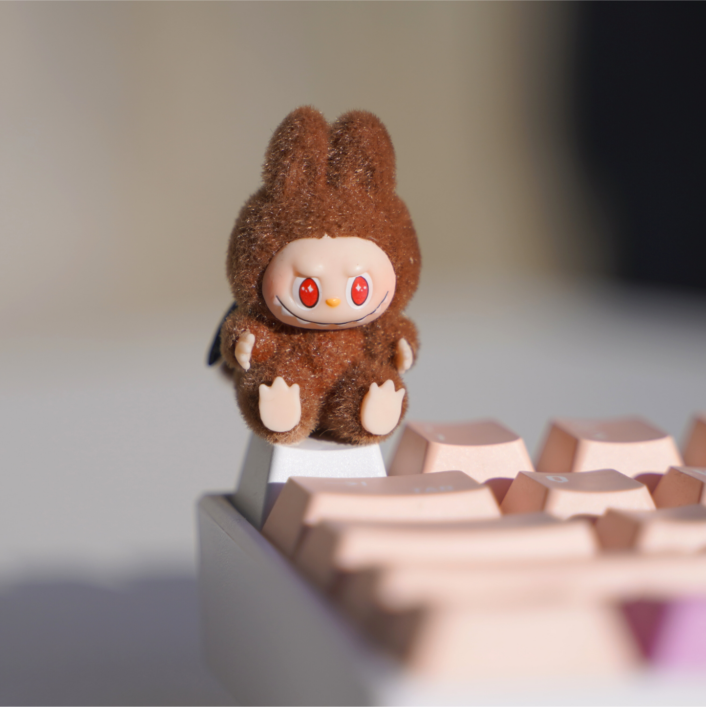 Fluffy Brown Labubu Artisan Keycap