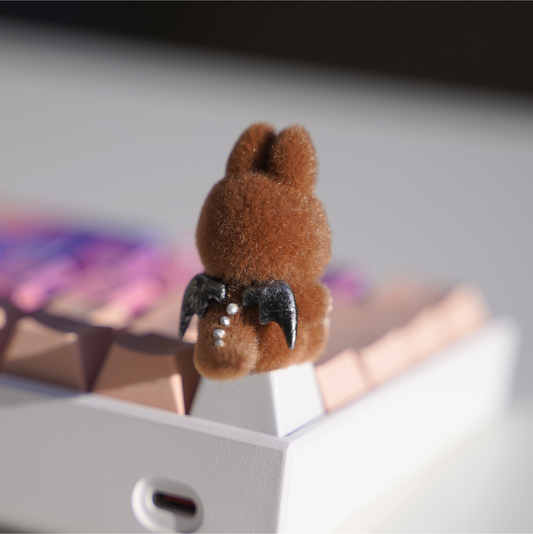 Fluffy Brown Labubu Artisan Keycap