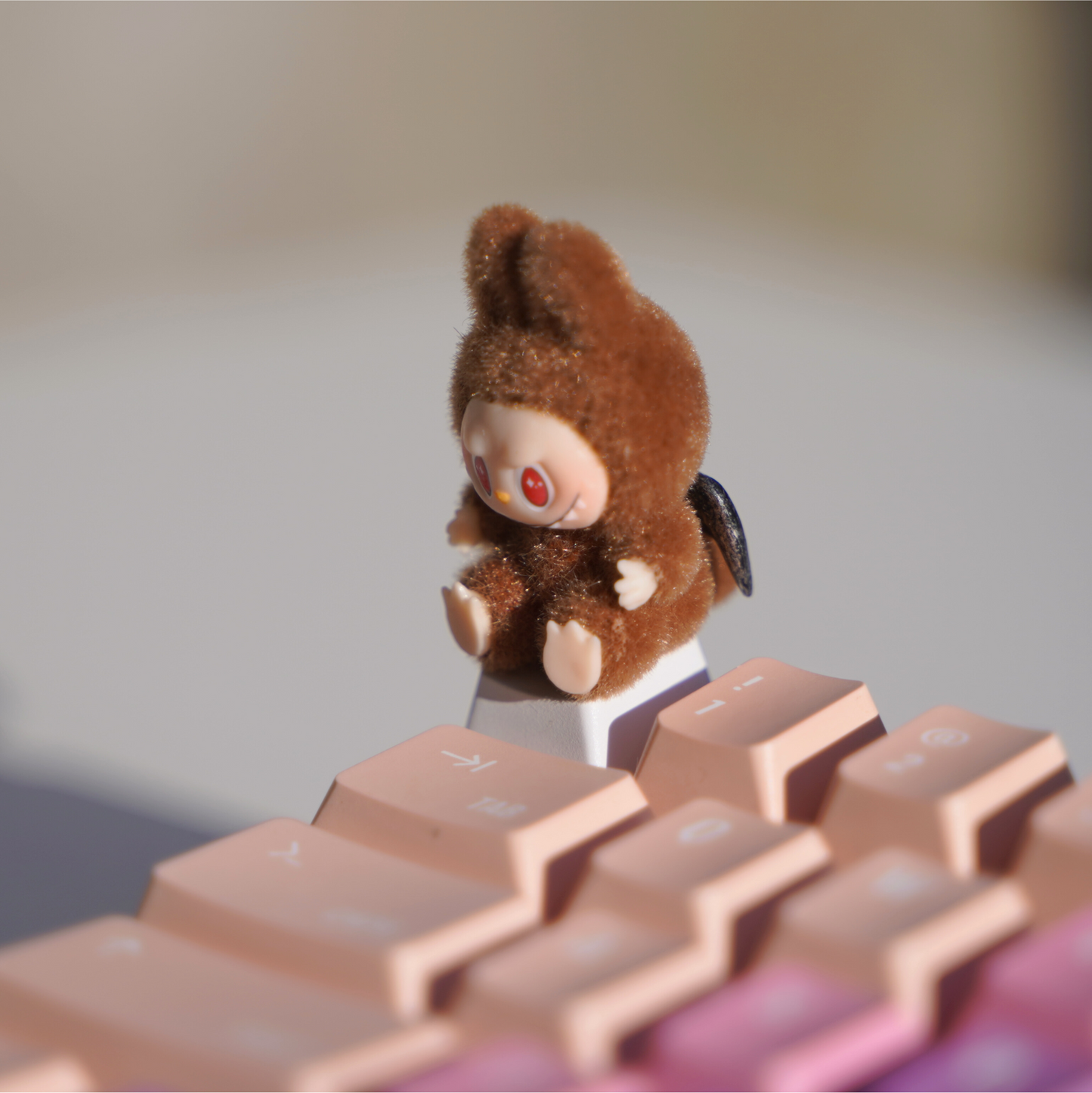 Fluffy Brown Labubu Artisan Keycap