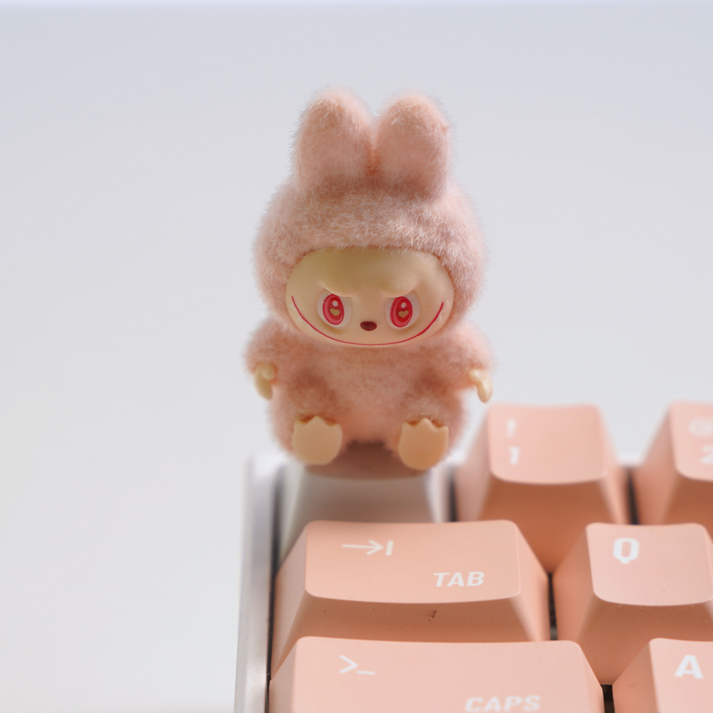 Fluffy Pink Labubu Artisan Keycap