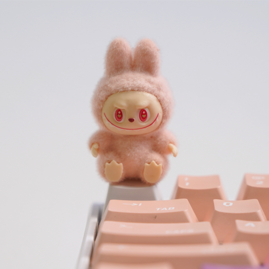 Fluffy Pink Labubu Artisan Keycap