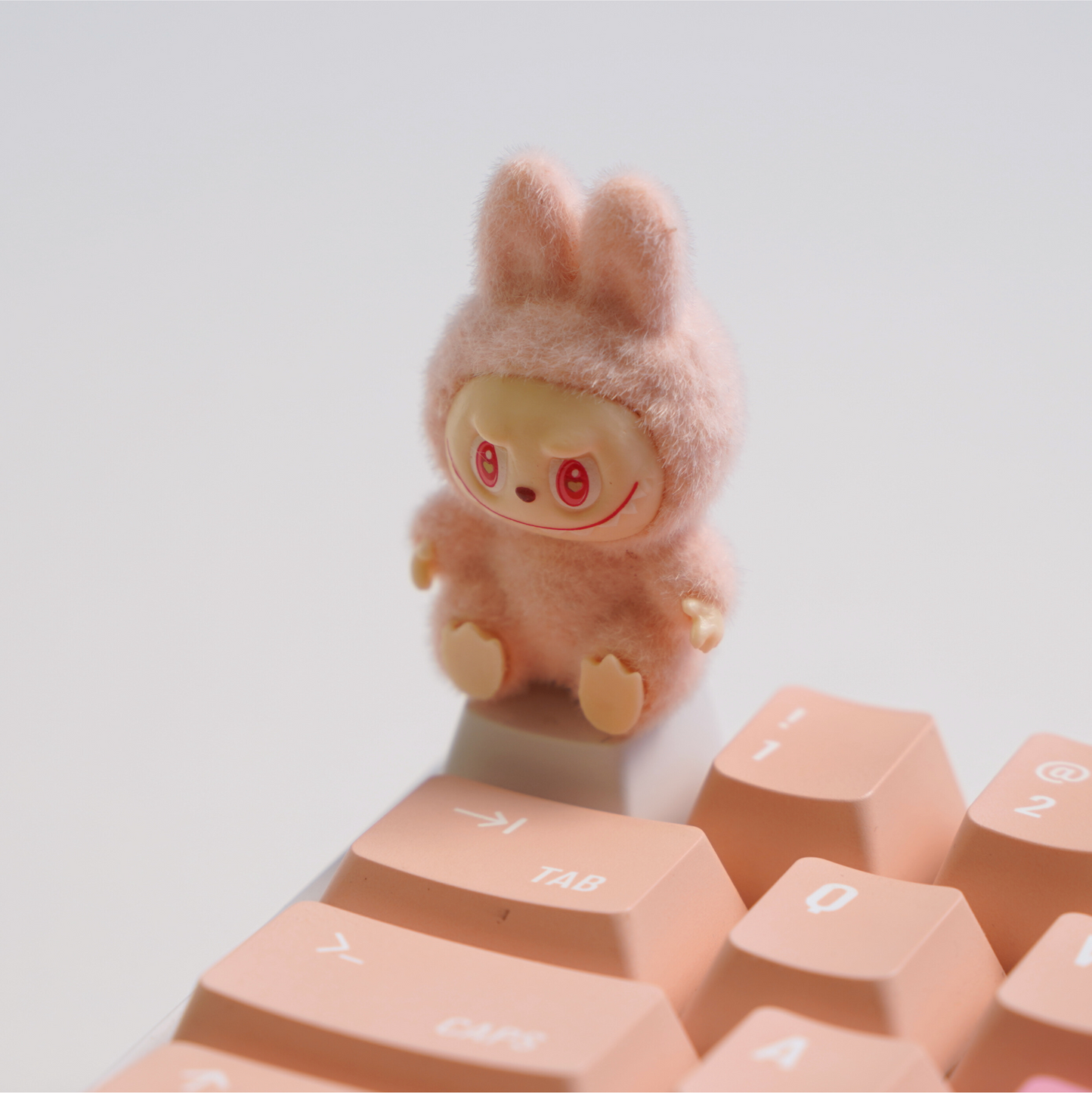Fluffy Pink Labubu Artisan Keycap