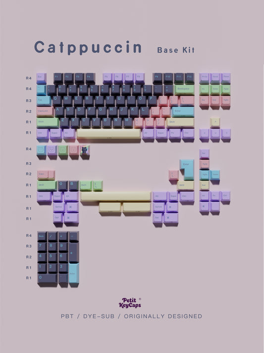 Catppuccin Theme Keycap Set (PBT Dye-Sub) - In Stock