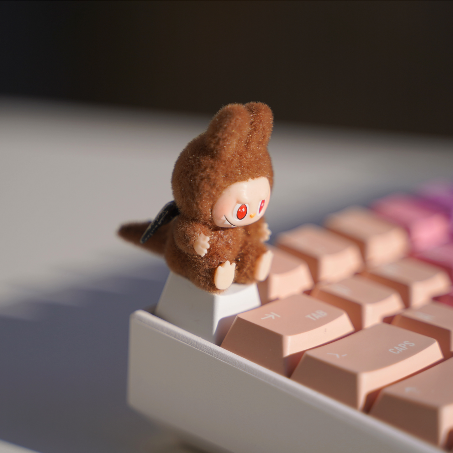 Fluffy Brown Labubu Artisan Keycap